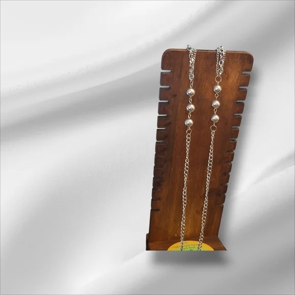 Vintage Silver and Gold Layered Necklace - Picture 3 of 6